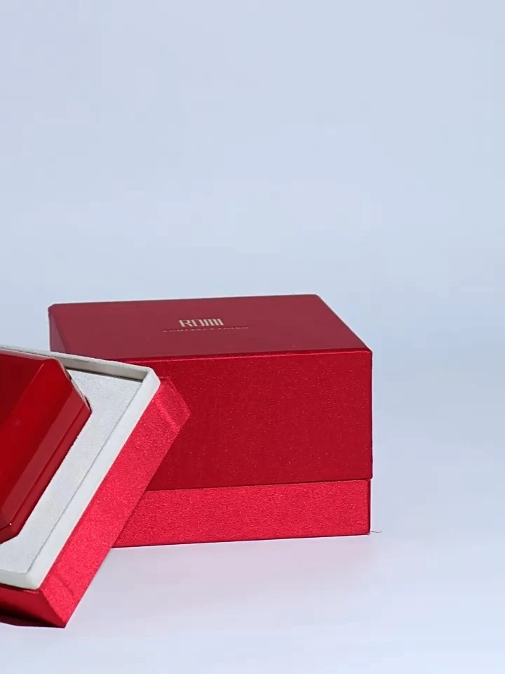 Premium piano lacquer red octagonal jewelry box diamond jade ring necklace bracelet earrings jewelry gift box 1