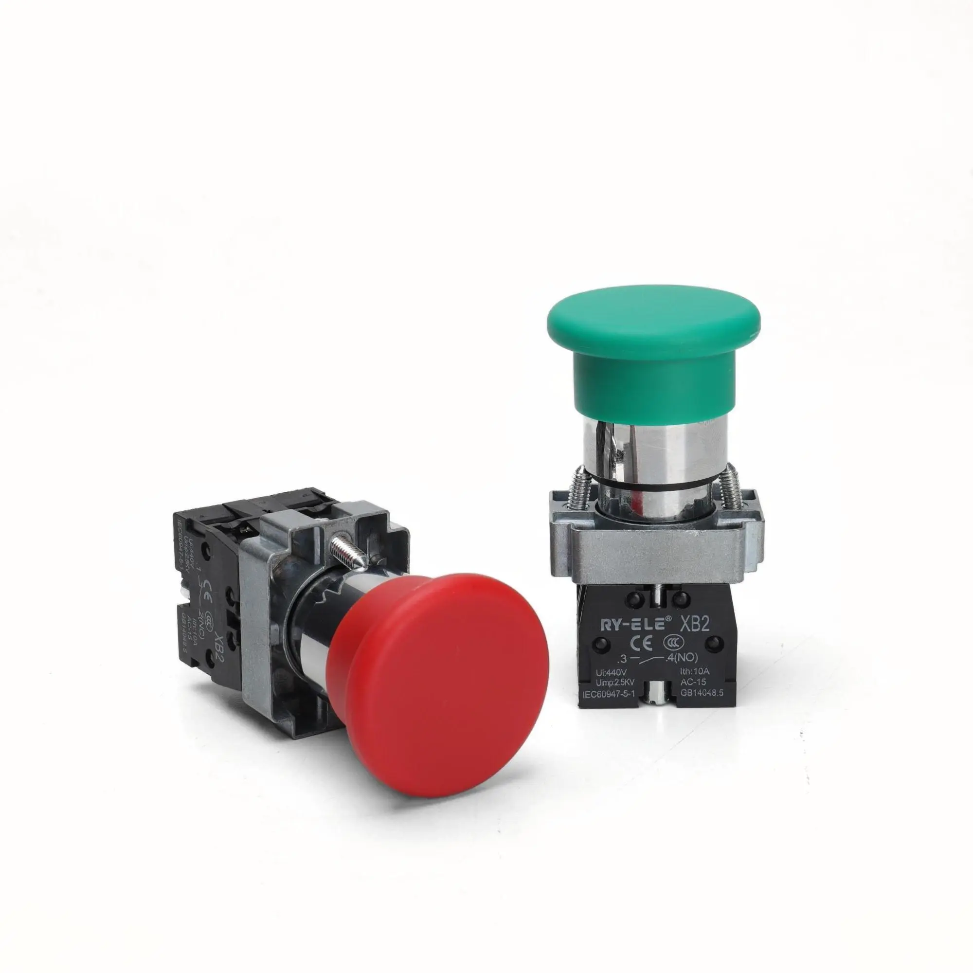 10A 22mm Self-Reset Screw-in Connection Mushroom Head Button Switch RY-ELE 1