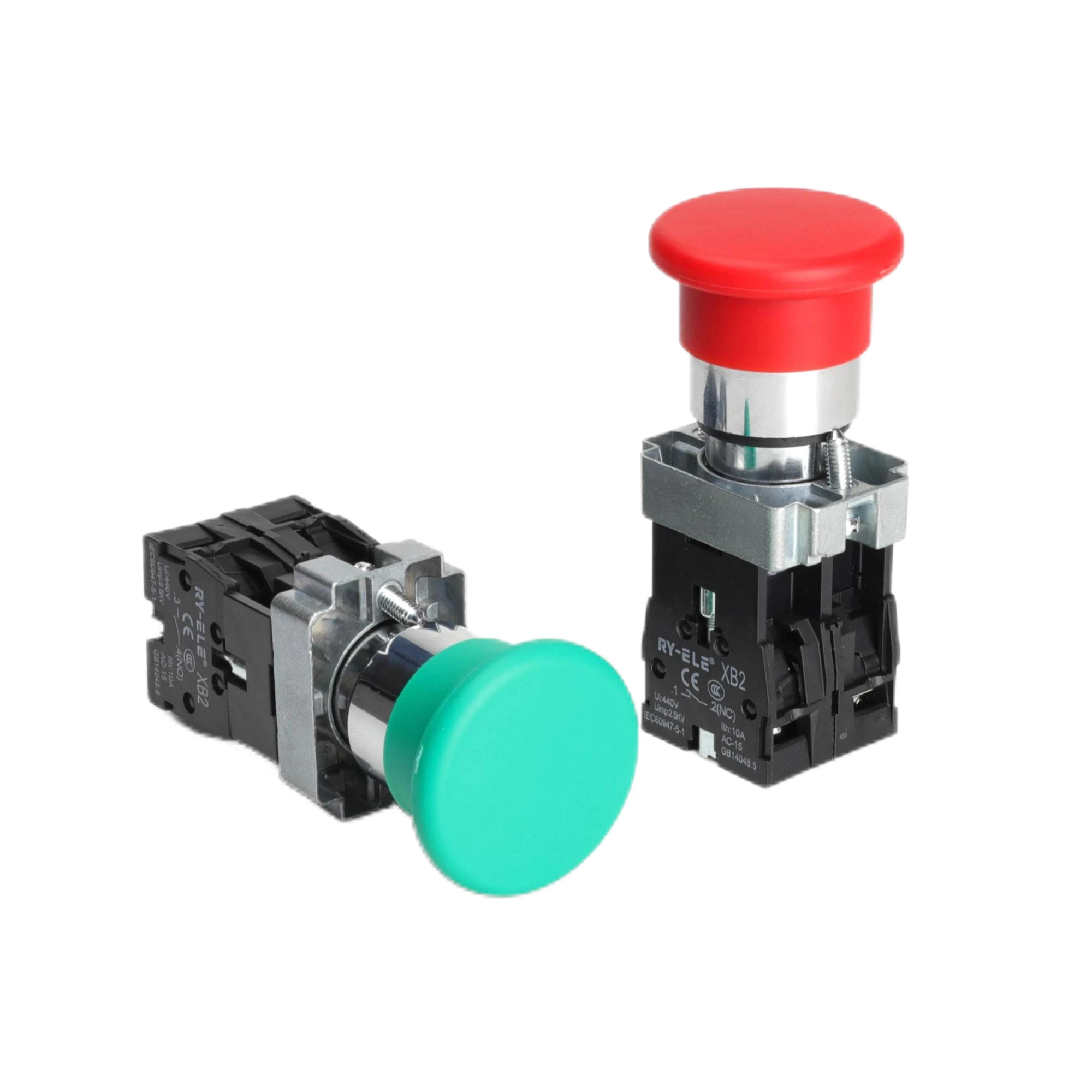 10A 22mm Self-Locking Screw-in Connection Mushroom Head Button Switch RY-ELE 1