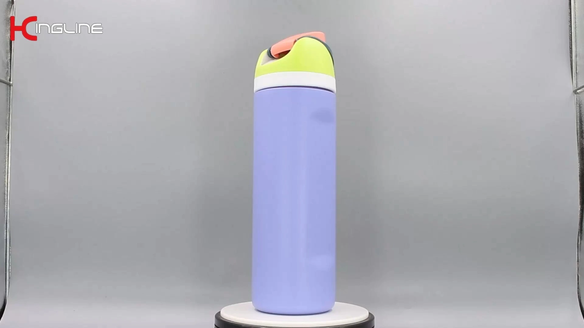 Novo garrafa de água de ginástica em aço inoxidável com palha para fitness 1