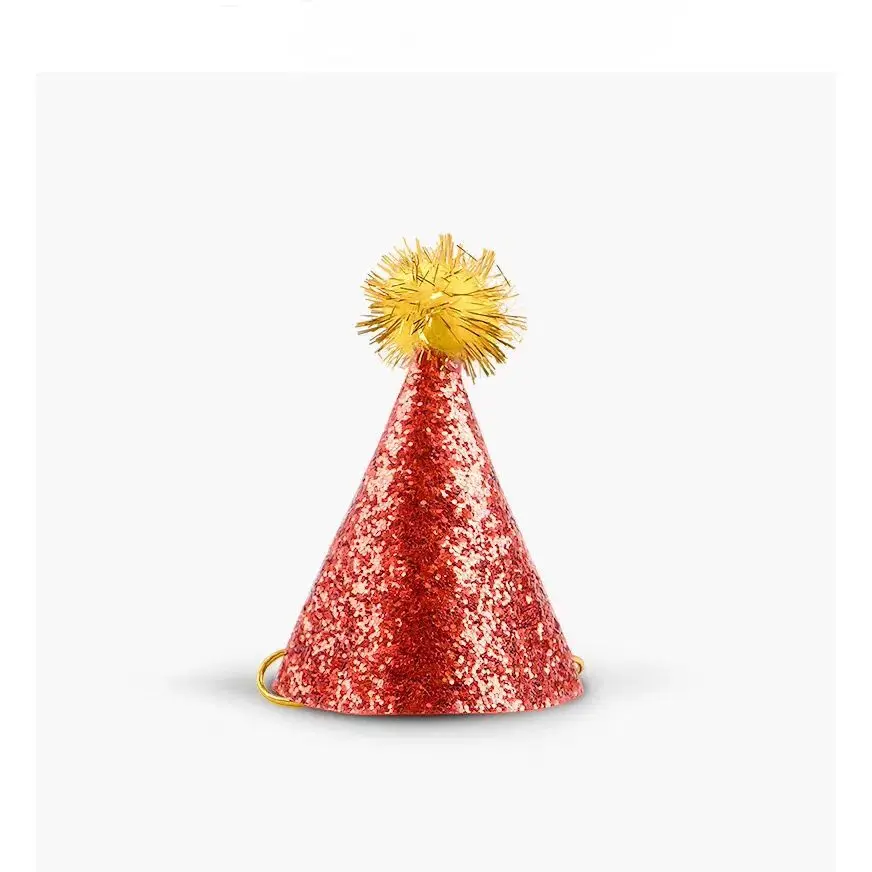Luci magiche colorate cappelli da festa cono glitter 1