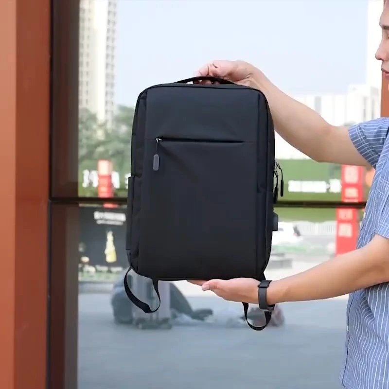 Borsa per computer da 15,5 pollici con funzionalità di ricarica USB, zaino a doppia spalla commerciale per studenti e buste scolastiche 1