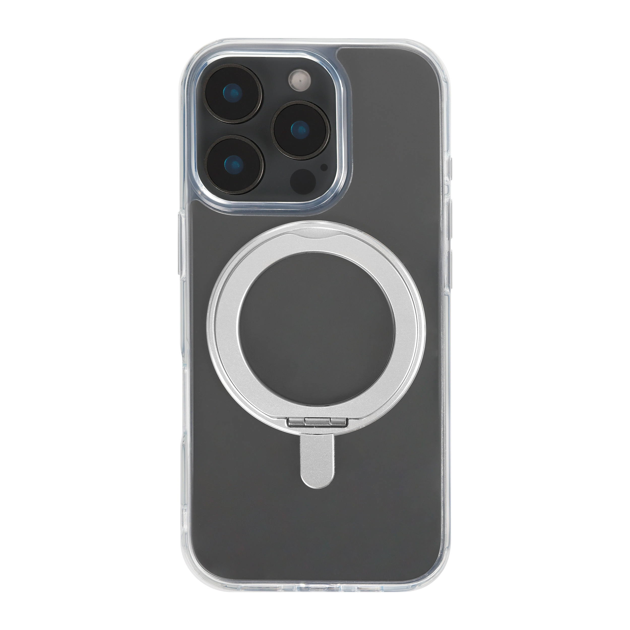 360 Rotating Stand Clear Case For iPhone 16 Pro 1