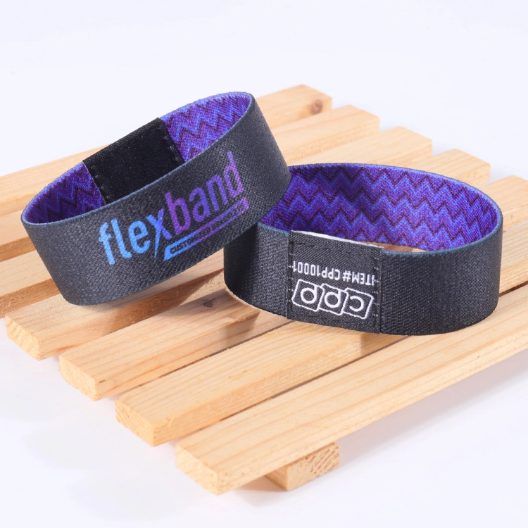 Tilpasset armbåndsarmbånd Event NFC QR Festival Ticket Branded Elastic Fabric Wrist Bands 1