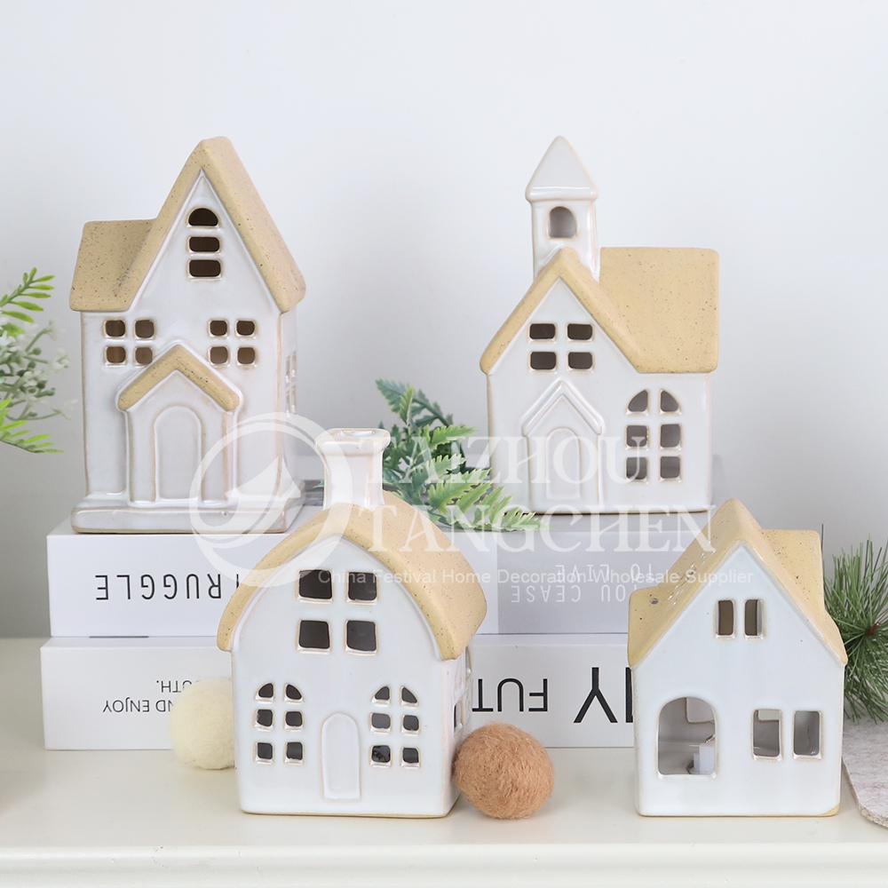 Decoración rústica de la granja de vacaciones blanca de Navidad 3