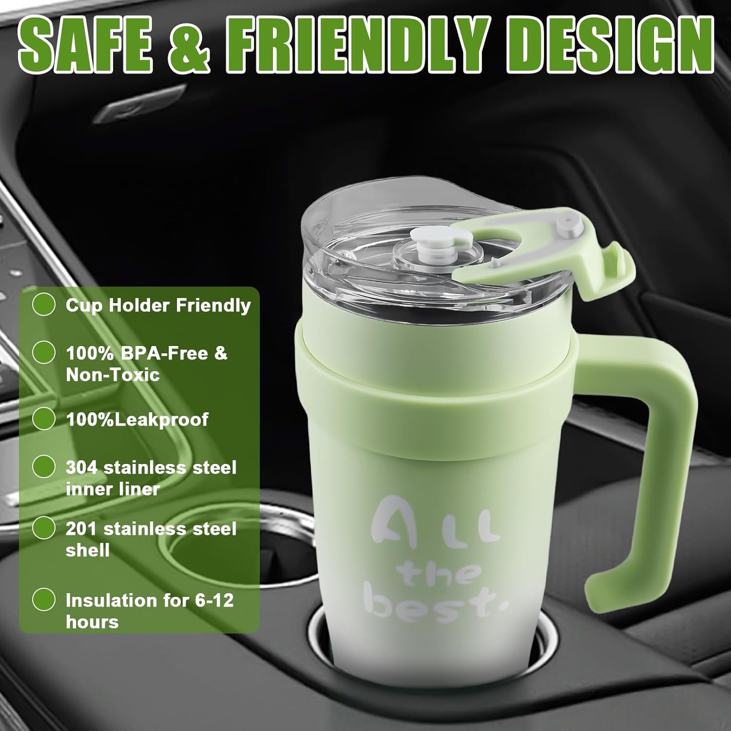 Neues Design Doppelwände Edelstahlwasserflasche einfache Verlaufsfarbe mit Stroh für das Camping 4
