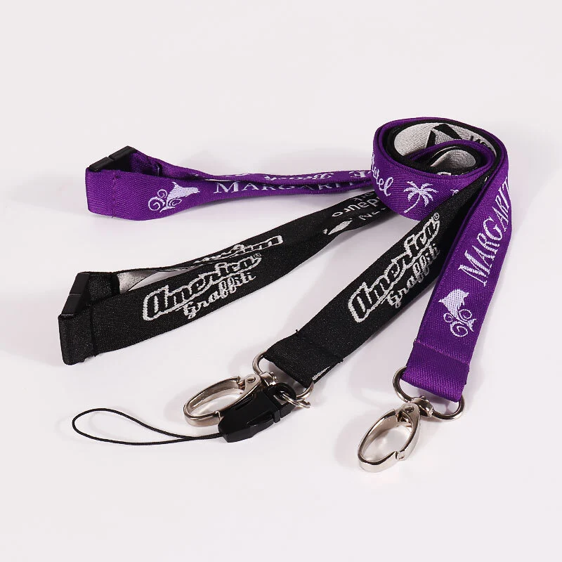 Polyester Jacquard Lanyard Store de cuello personalizado logotipo de diseño personalizado 1