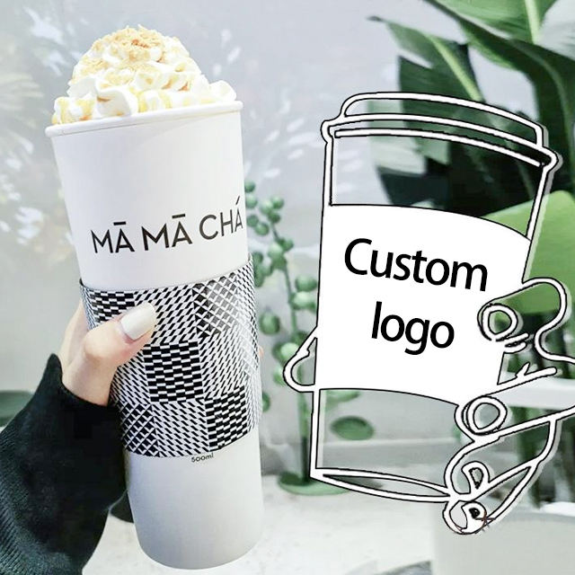Welm eco-friendly customized disposable surprise mysterious blind box paper coffee and tea cup with lid 5