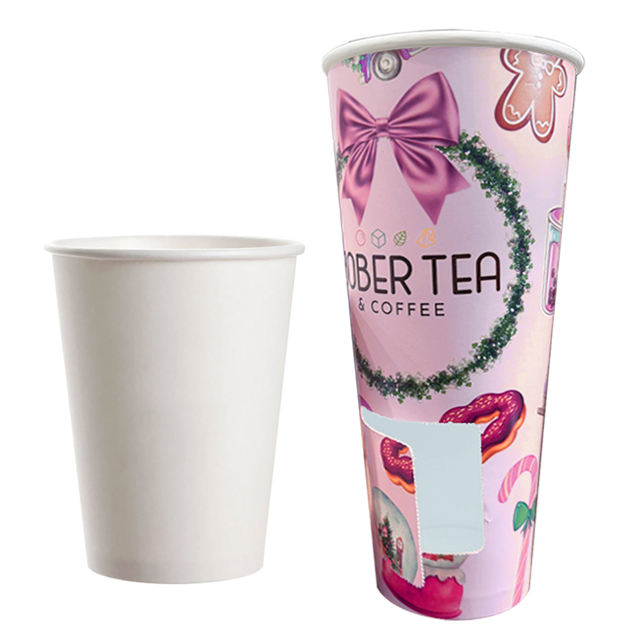 Welm eco-friendly customized disposable surprise mysterious blind box paper coffee and tea cup with lid 7