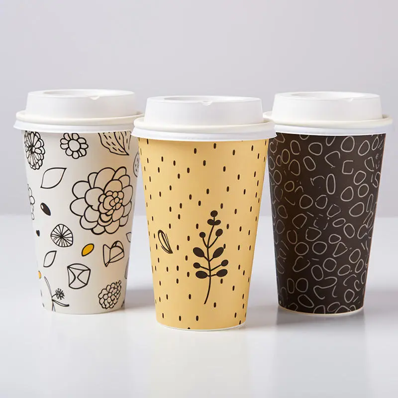 Welm customized eco-friendly biodegradable coffee milk disposable plastic free water-based coating paper cup 1