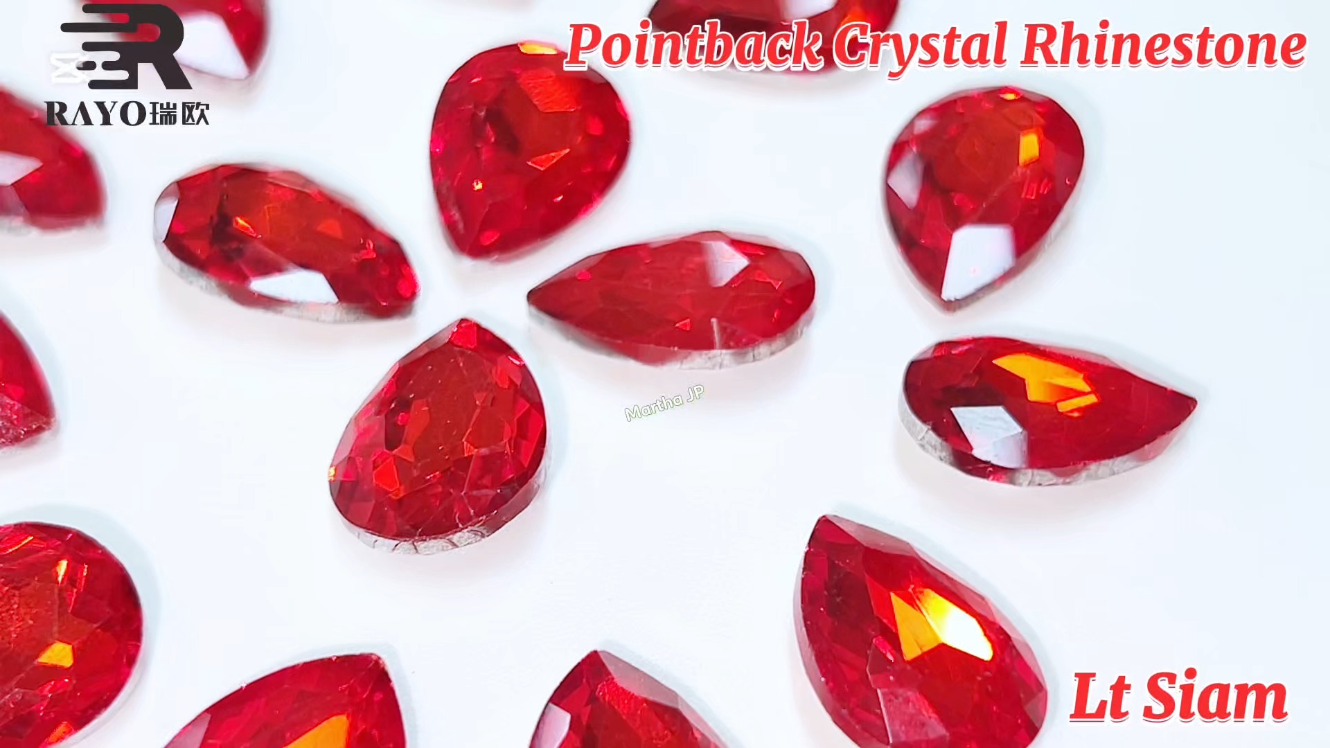 Point Back Rhinestone Lt Siam