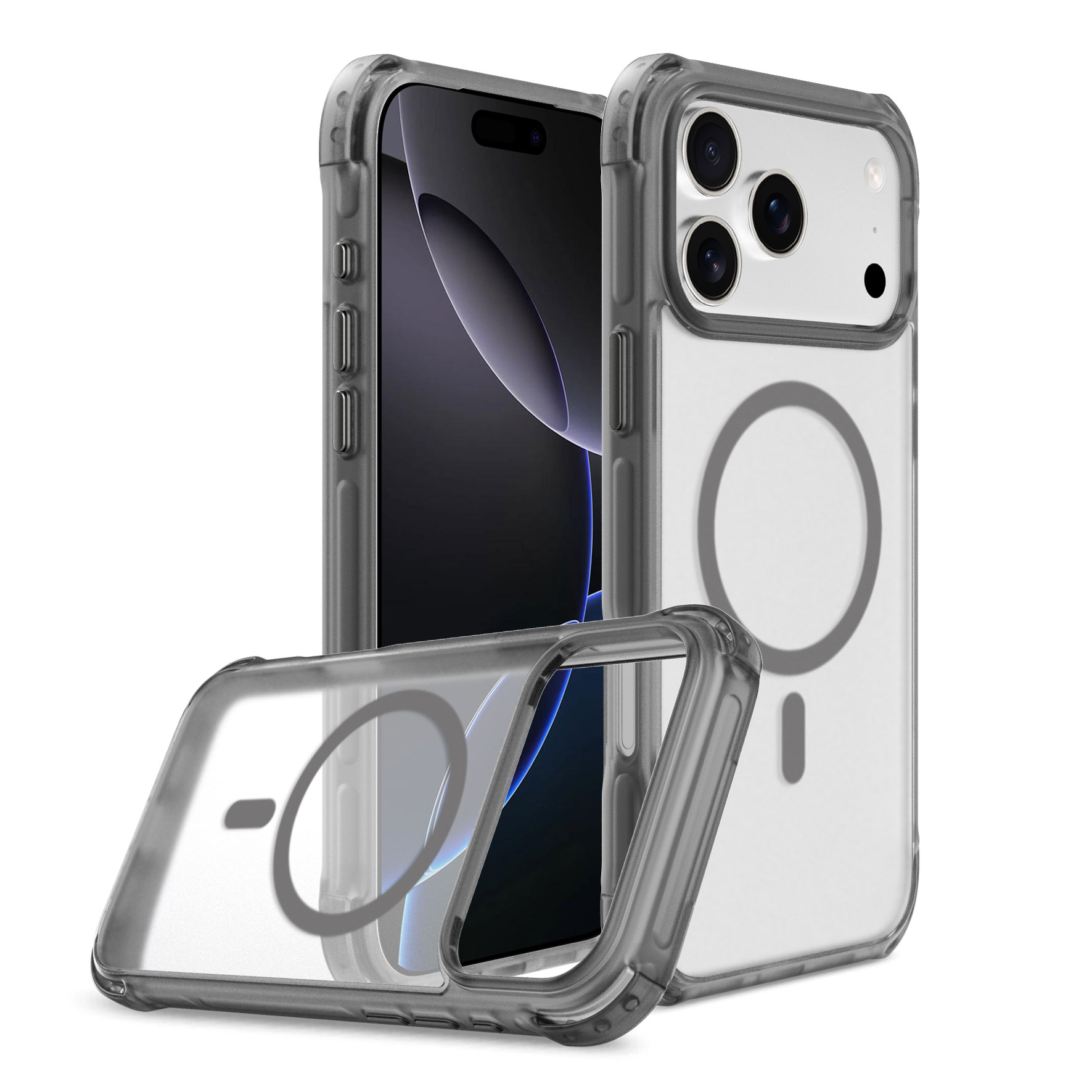 Funda protectora premium para teléfono móvil, venta al por mayor de fábrica, a prueba de golpes, con función magnética, transparente y antiamarilleo para iPhone 17 y 18 Pro. 1