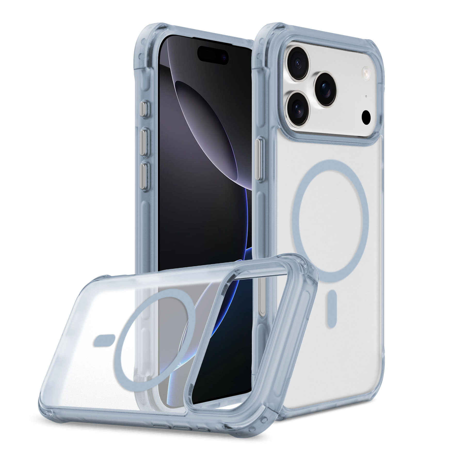 Funda protectora premium para teléfono móvil, venta al por mayor de fábrica, a prueba de golpes, con función magnética, transparente y antiamarilleo para iPhone 17 y 18 Pro. 4