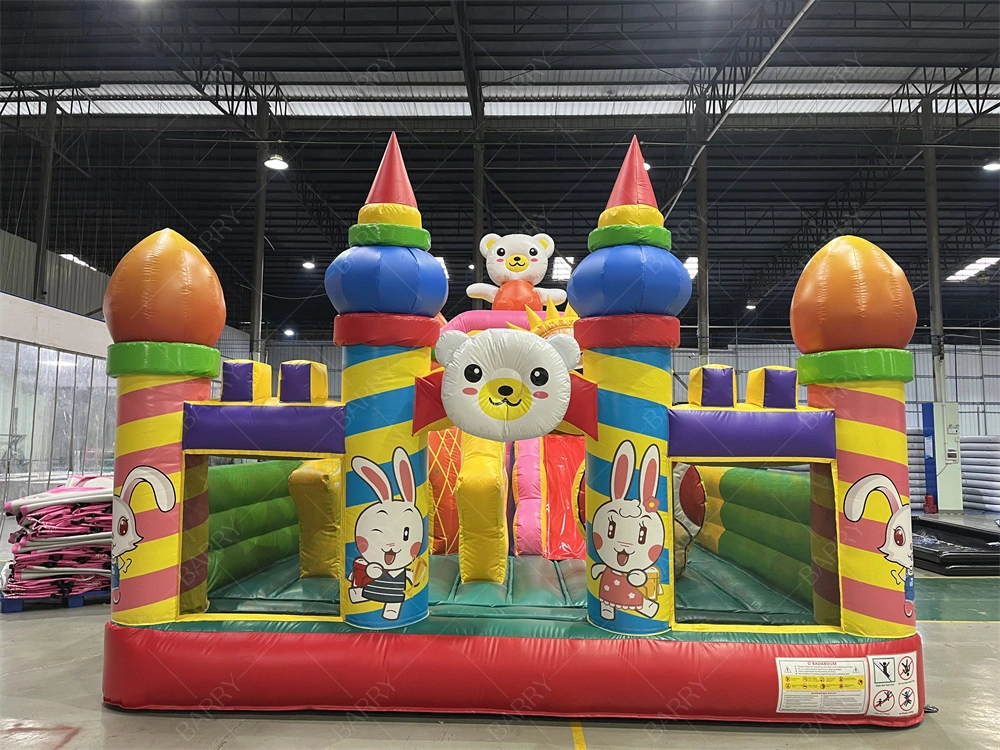 Animal Theme Bear Small Kids Indoor Inflatable Playground 1