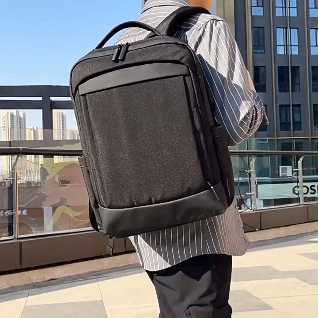 Zaino per computer d'affari minimalista da 15,6 pollici, borsa a doppia spalla casual e alla moda 1