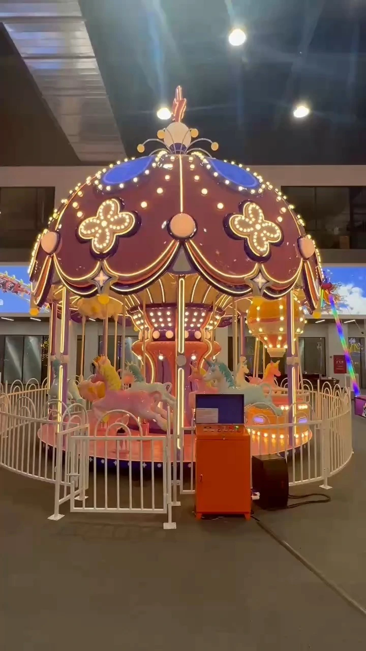 Jasmine Fantasy Carousel Amusement Ride - Vibrant Pink Color Scheme, Twinkling Lights, Ornate Design | LMQ | Limeiqi 1