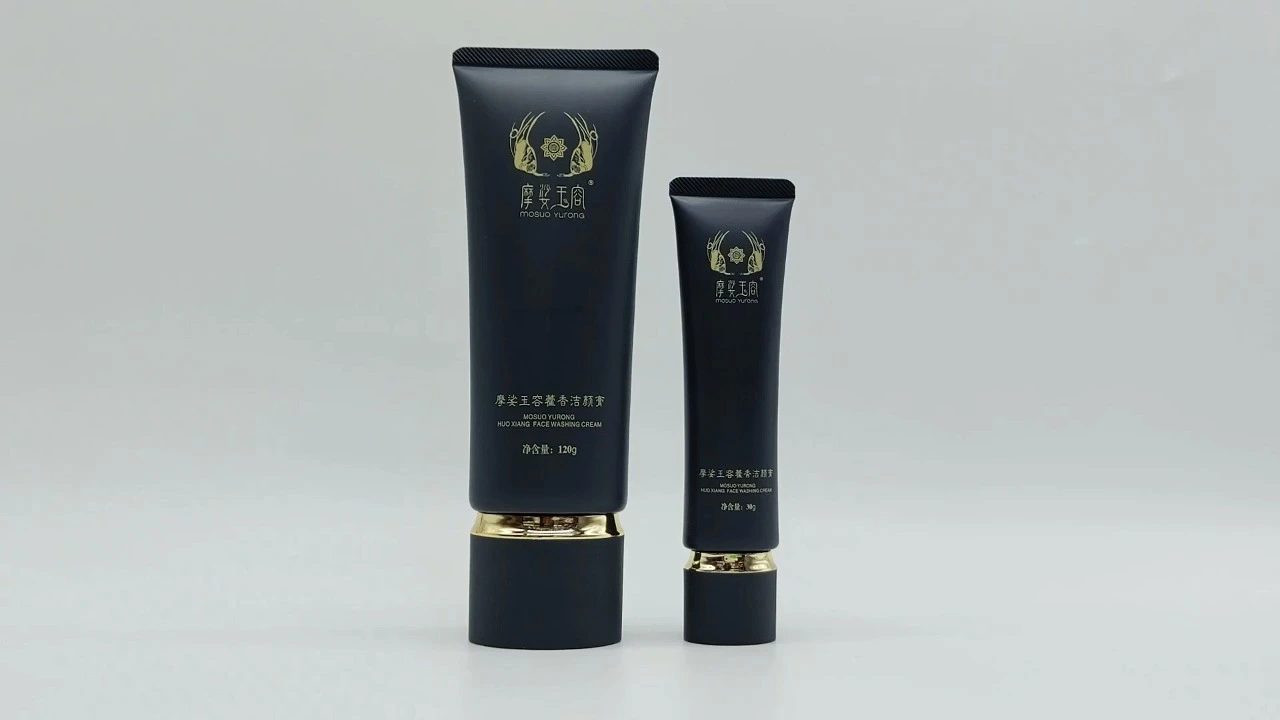 Tubos de embalaje de PE blando exprimibles con etiqueta UV personalizada para crema de manos y crema facial 1