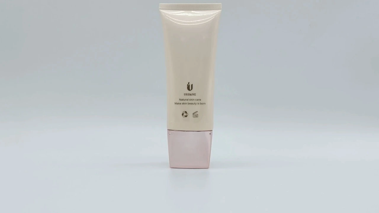 Tubo de PE exprimible de leche limpiadora de 80 ml para limpiador facial, crema protectora solar cosmética 1
