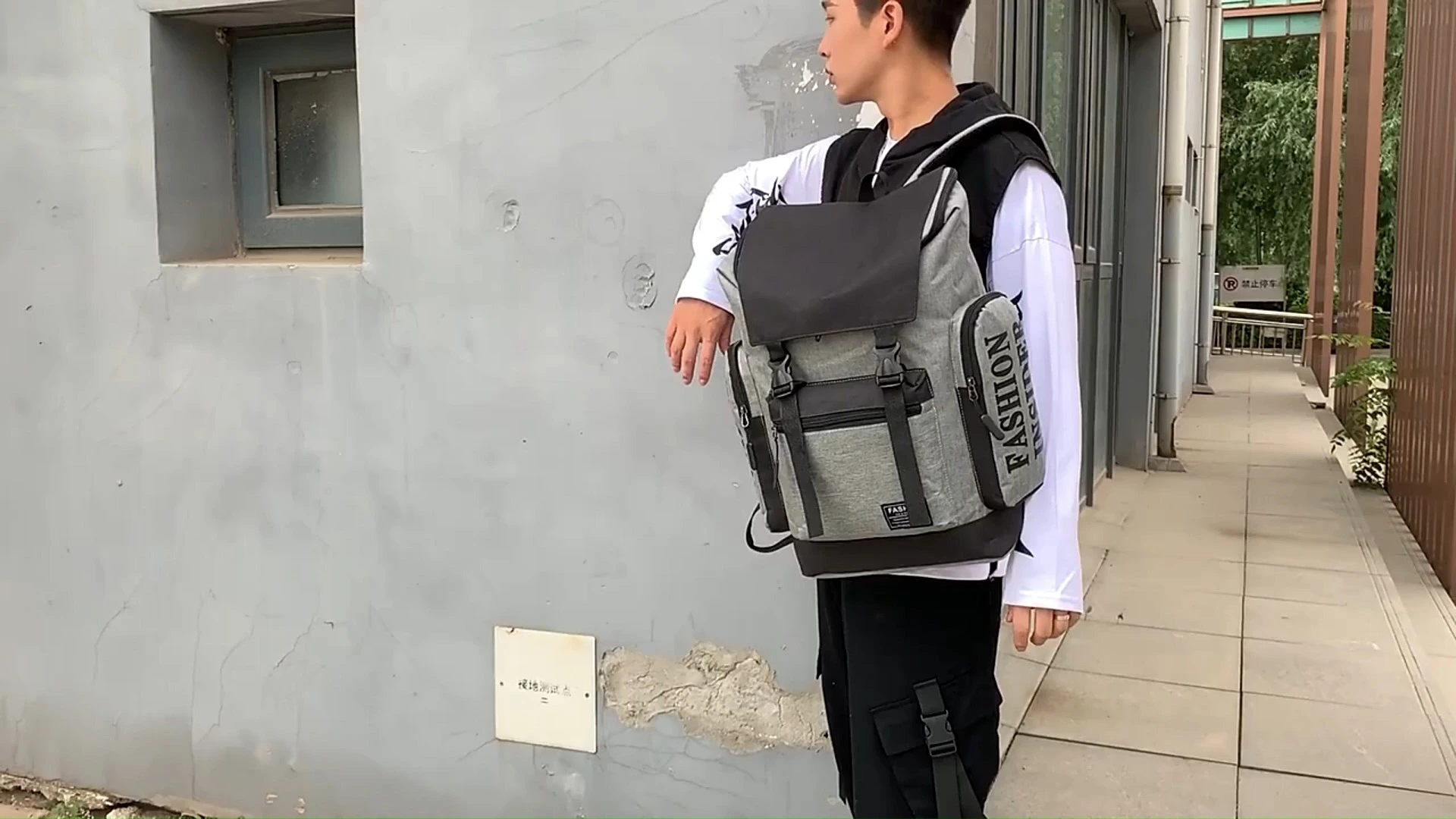 Männer im koreanischen Stil für Männer im koreanischen Stil mit großer Kapazität und geeignet für Schüler-Doppel-Schulter-Schulbeutel 1