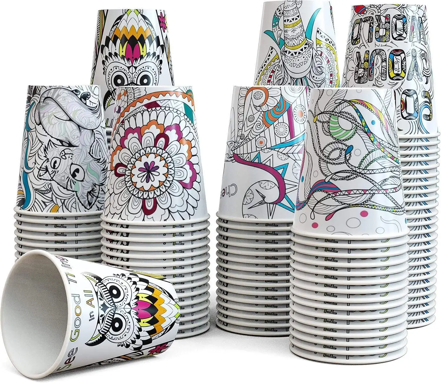 Biodegradable disposable coffee paper cup customized non plastic water-based coating hot drink paper cup 1