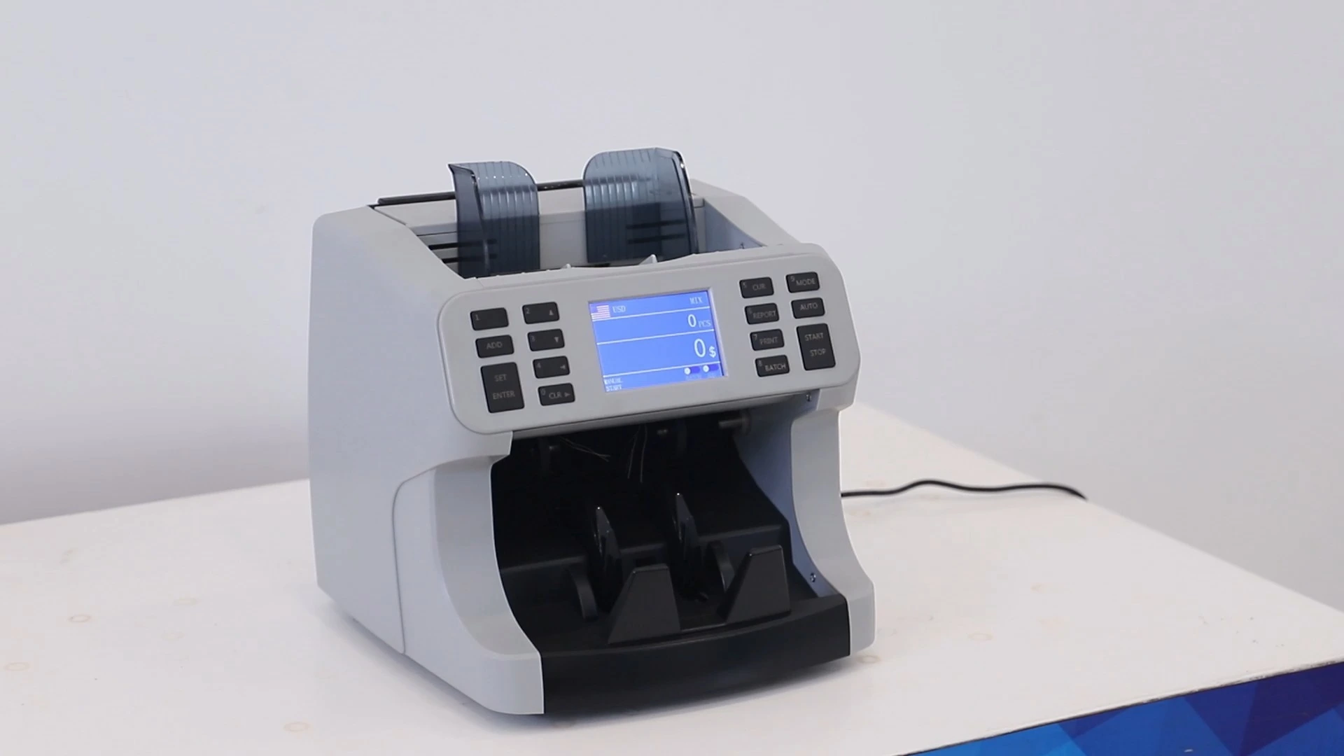 H-8700 Mixed Denomination Cash Counter with IR/White Light Anti-Counterfeiting, Built-in Printer & 3.5 TFT Screen 1