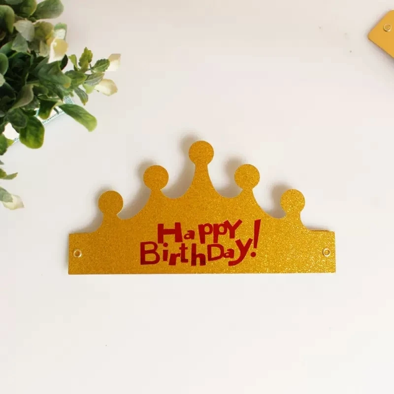 Magic Lights Gold Paper Crowns Crowns Birthday Crowns للبالغين نساء الرجال ، حفل عيد ميلاد حفلة استحمام الطفل زخارف الاحتفال بالاحتفال 1