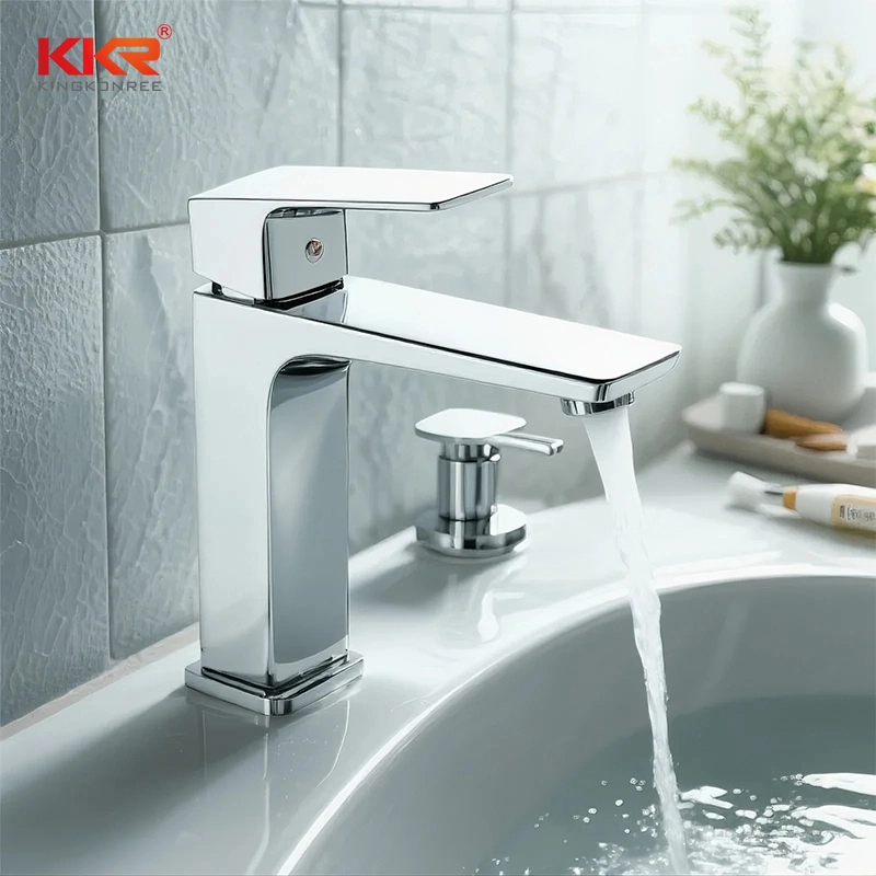 Stainless Steel Bathroom Faucet Chrome Single Handle Sink Tap for Vanity, Bathroom & Toilet KKR-WB3014 1