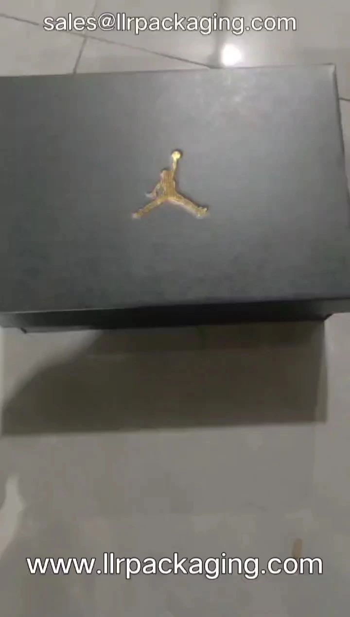 ขายส่งกระดาษ Jordan Shoe Boxes Packaging ผู้ผลิตกล่องลูกฟูกรีไซเคิลแบบพับได้แบบพับได้ 1