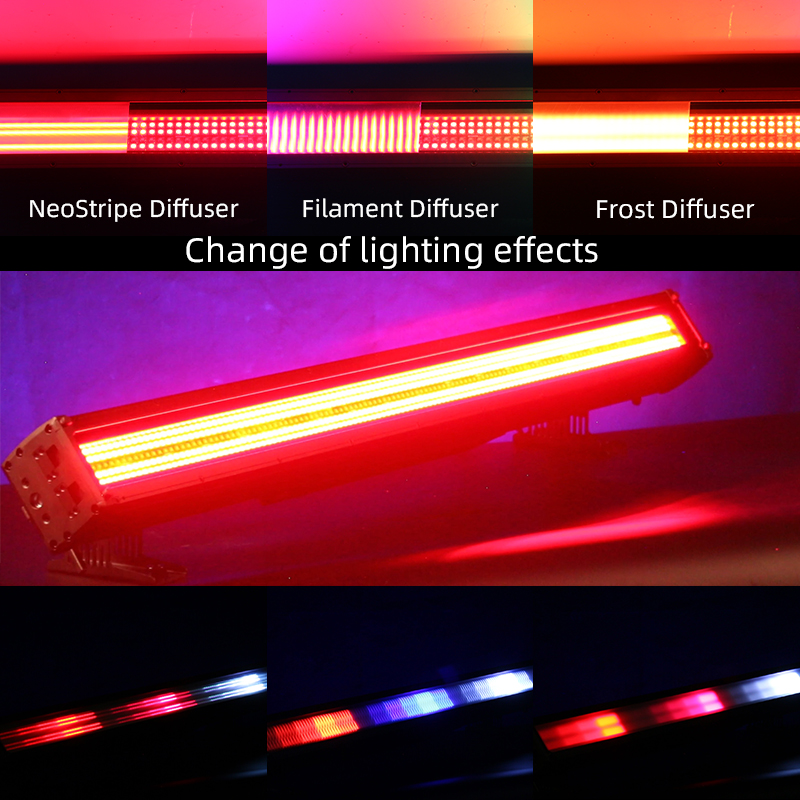 Barre lumineuse LED Pixel étanche IP66 pour DJ, éclairage de scène stroboscopique d'extérieur 6