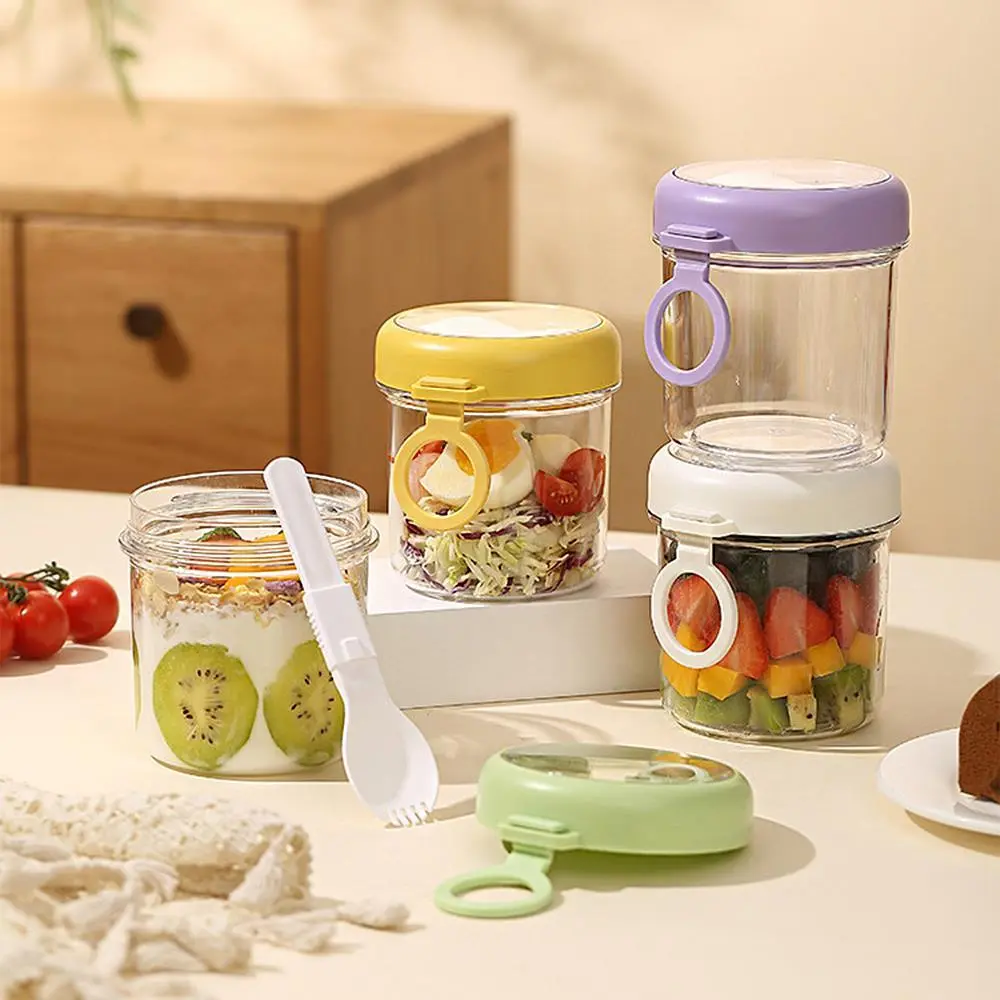 HongXing Plastic Food Containers, Large capacity Insulated Oat Breakfast Cup with Lid 1