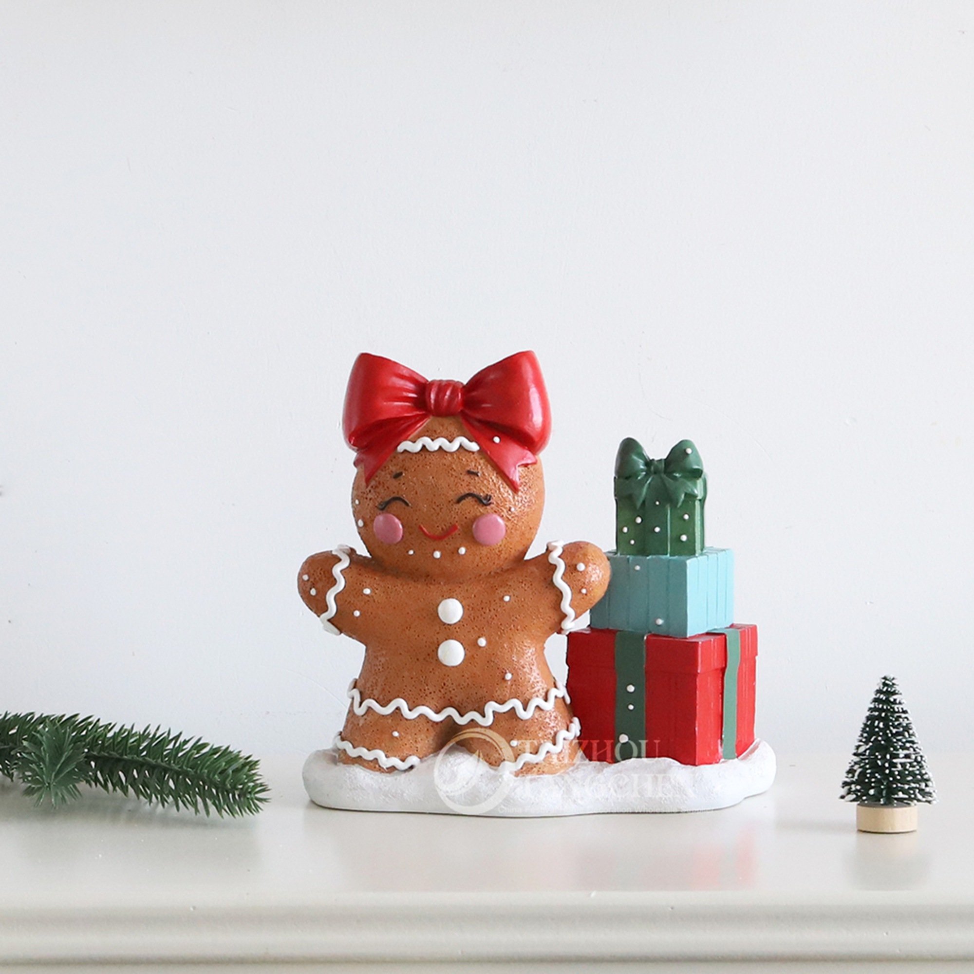 Home Christmas Theme Año Nuevo Decoración de fiesta de Navidad Decoraciones de Gingerbread Man Decorations 4