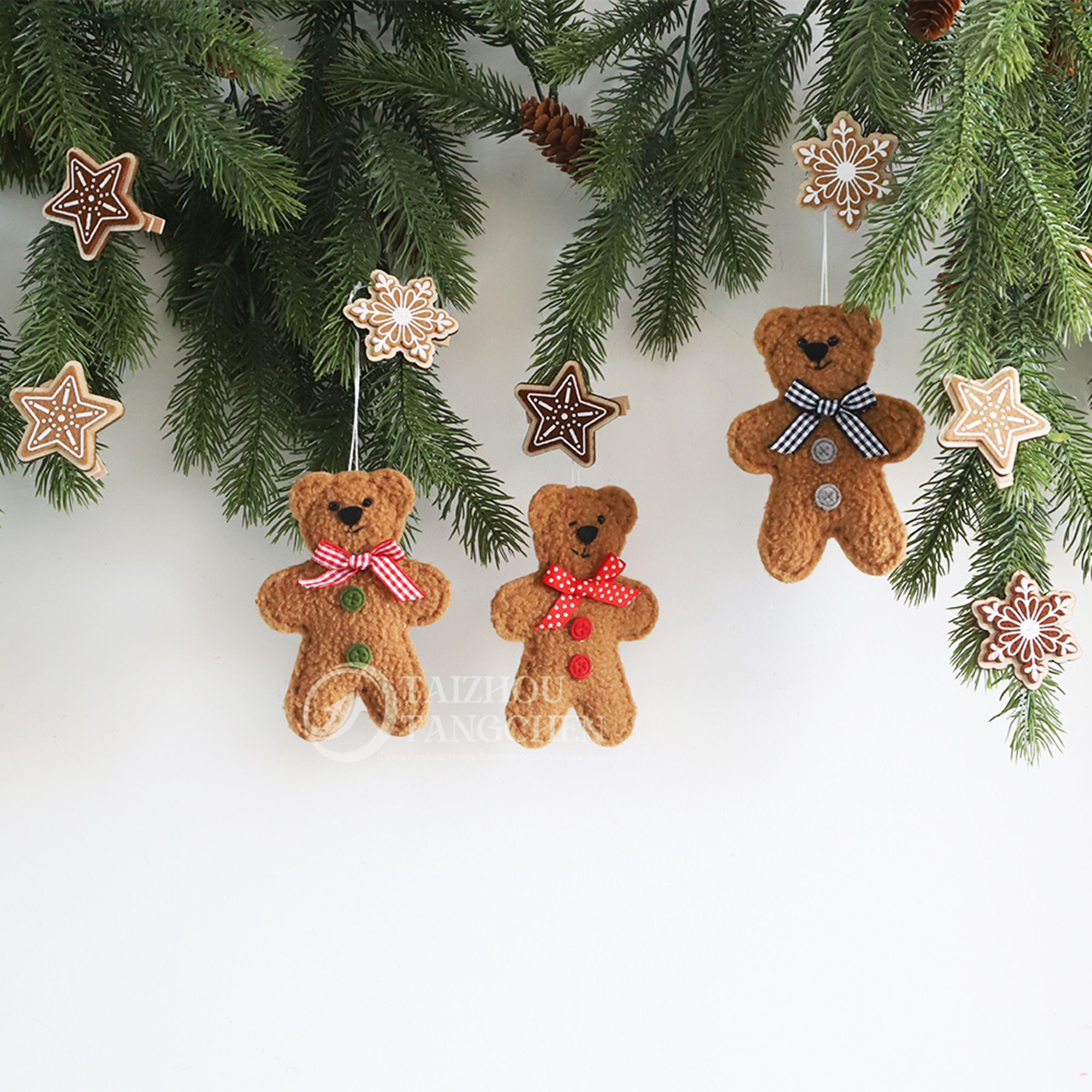 Home Christmas Theme Año Nuevo Decoración de fiesta de Navidad Decoraciones de Gingerbread Man Decorations 7
