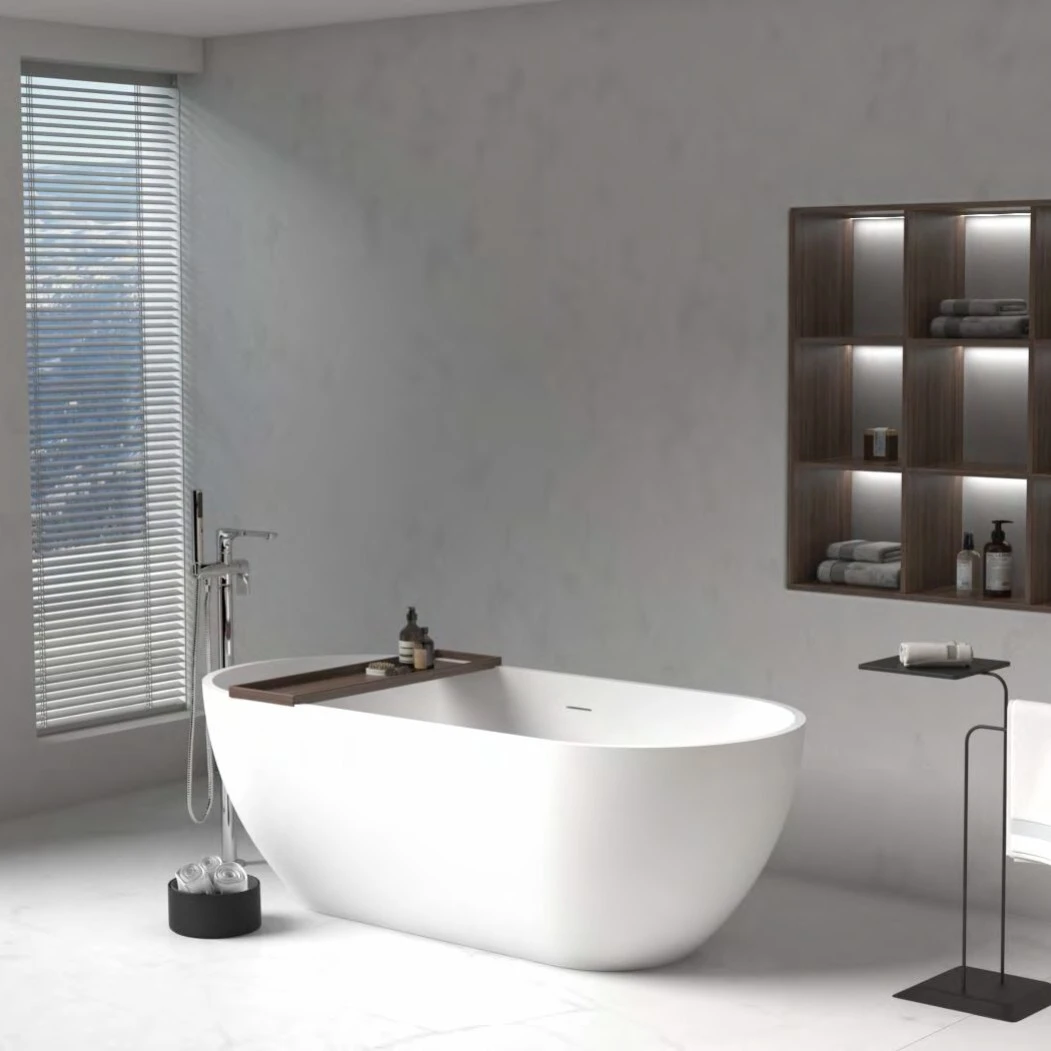 NAITRON Solid surface White bathtub MODEL:MIRO-105 1