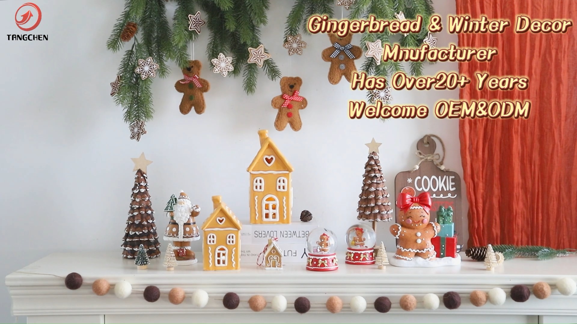 Home Christmas Thema Neujahr Party Dekoration Weihnachten Lebkuchen Mann Dekorationen