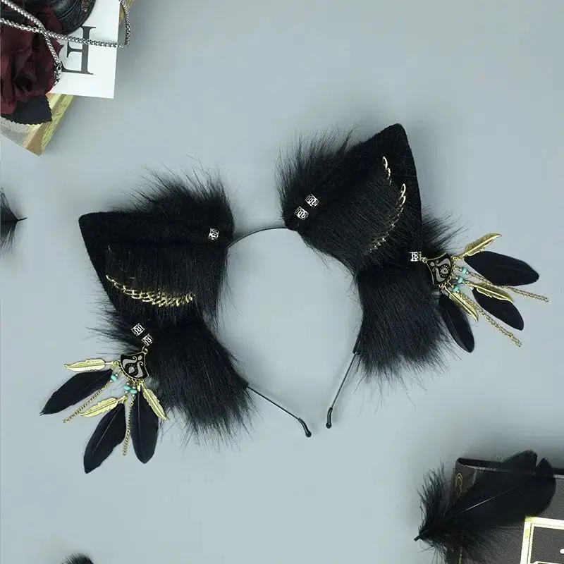 Magic Lights Adorable Furry Animal Headband para las convenciones de anime de cosplay & Propiedades de fotos de fiestas de disfraces 1