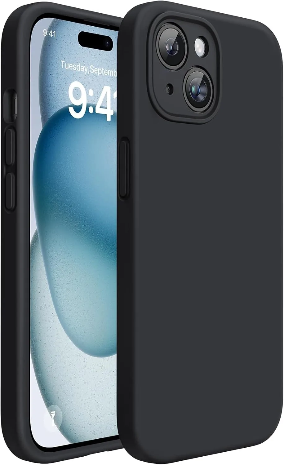 Liquid Silicone Case Gel Rubber Shockproof Drop Protection Phone Case for iPhone 15 Plus 1