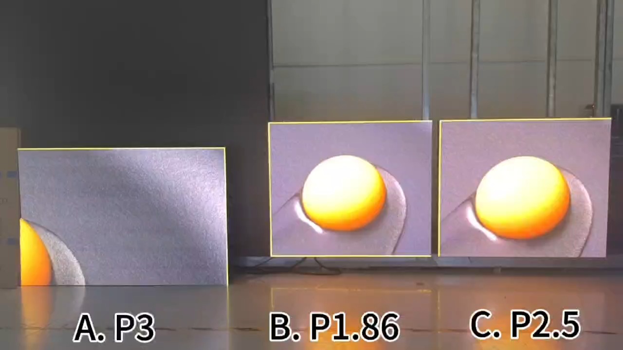 Diferente efecto de pantalla LED interior de píxeles