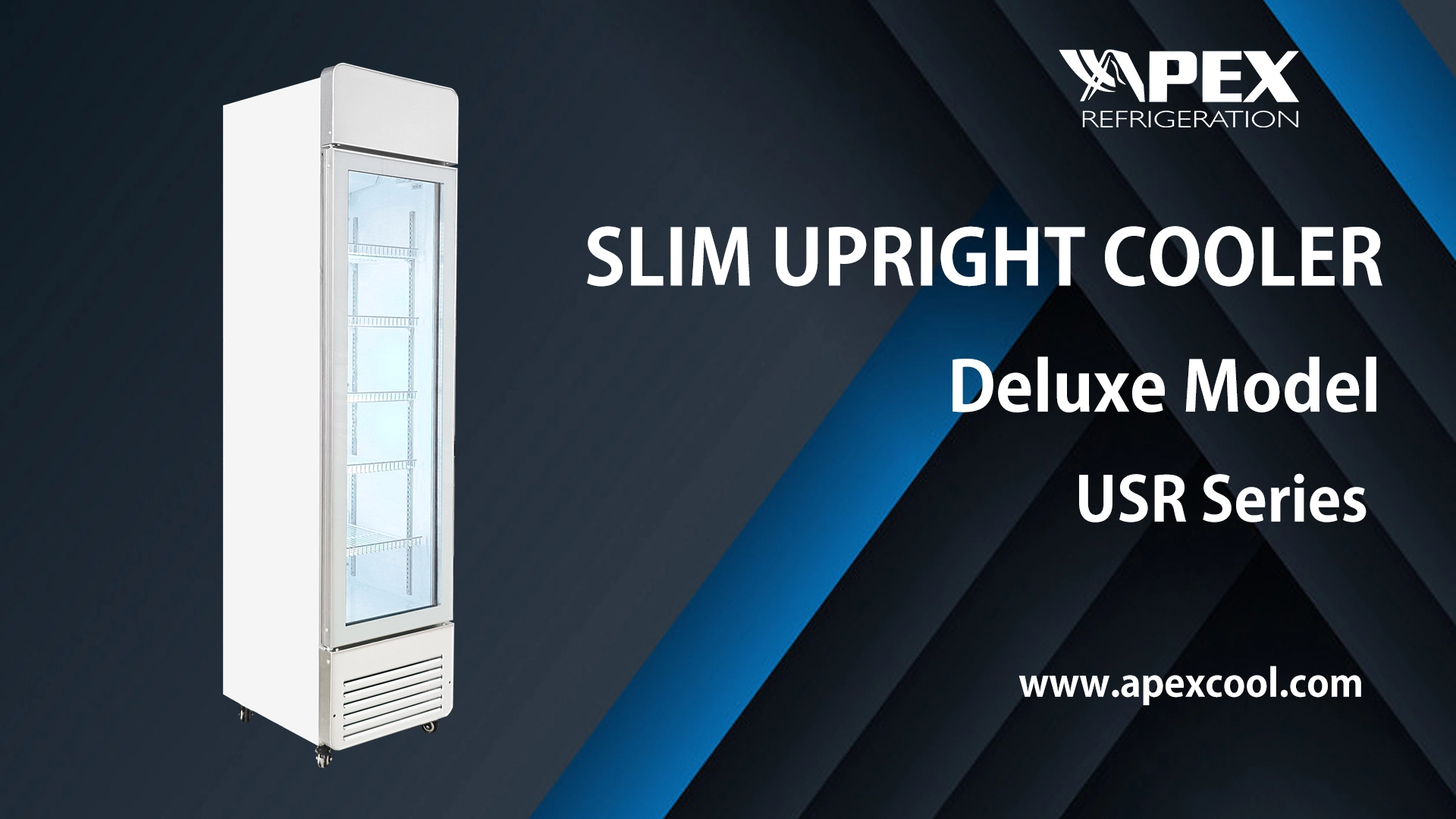 Deluxe White Slim Glass Door Fridge with Aluminum Alloy Door Frame 1