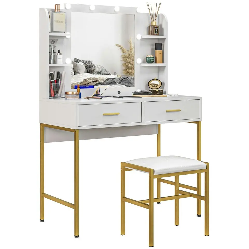Yifan Furniture Metal Frame Dressing Table Manufacturer 6