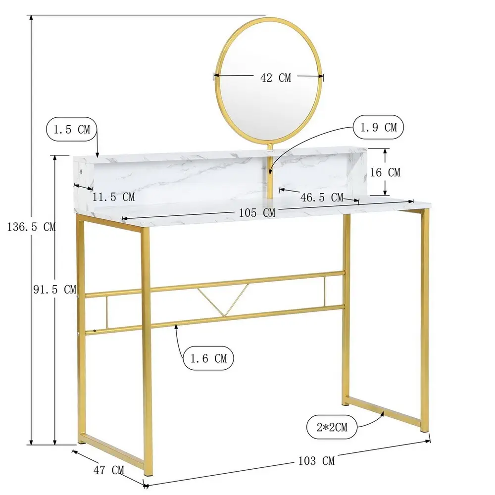 Dresser Table Black Metal Dressing Table with Good Price 5