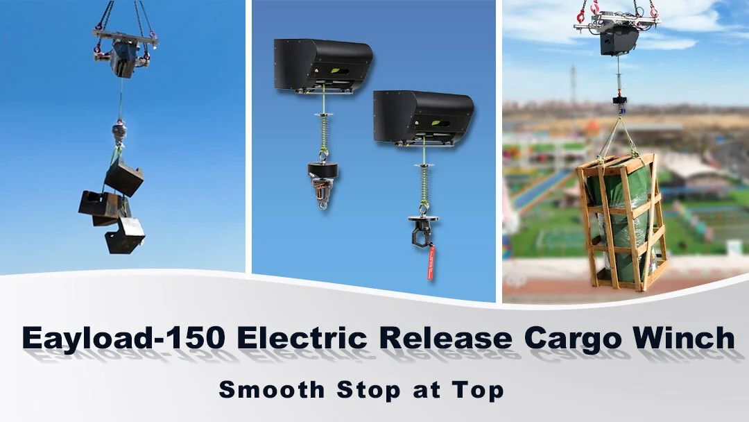 Heavy-Lift Drone Cargo Winch 150kg Capacity 30m Cable Electric Release Eayload-150 1