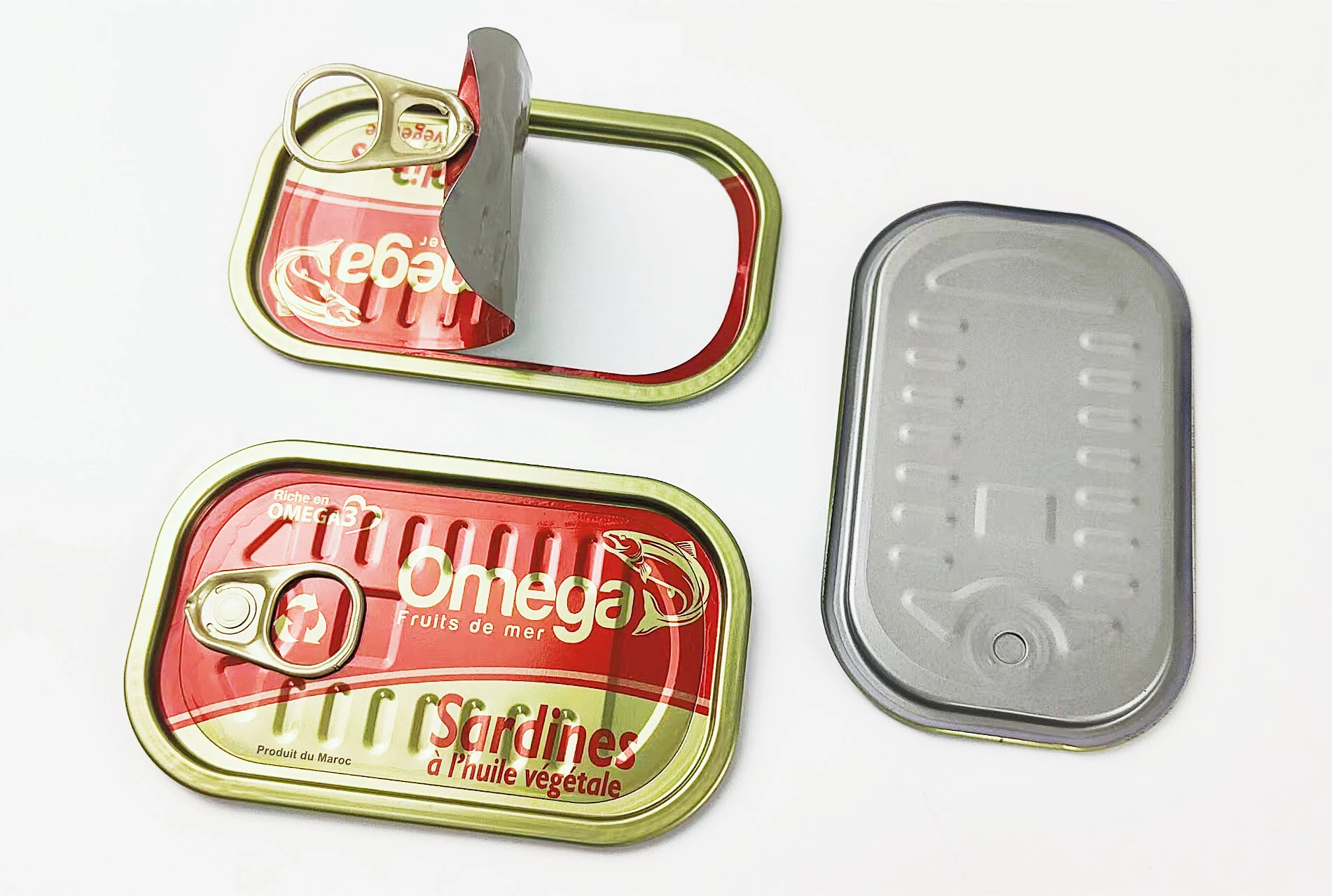 F311 Rectangle Tinplate Easy Open End Peel off Lid for Sardine Can 1
