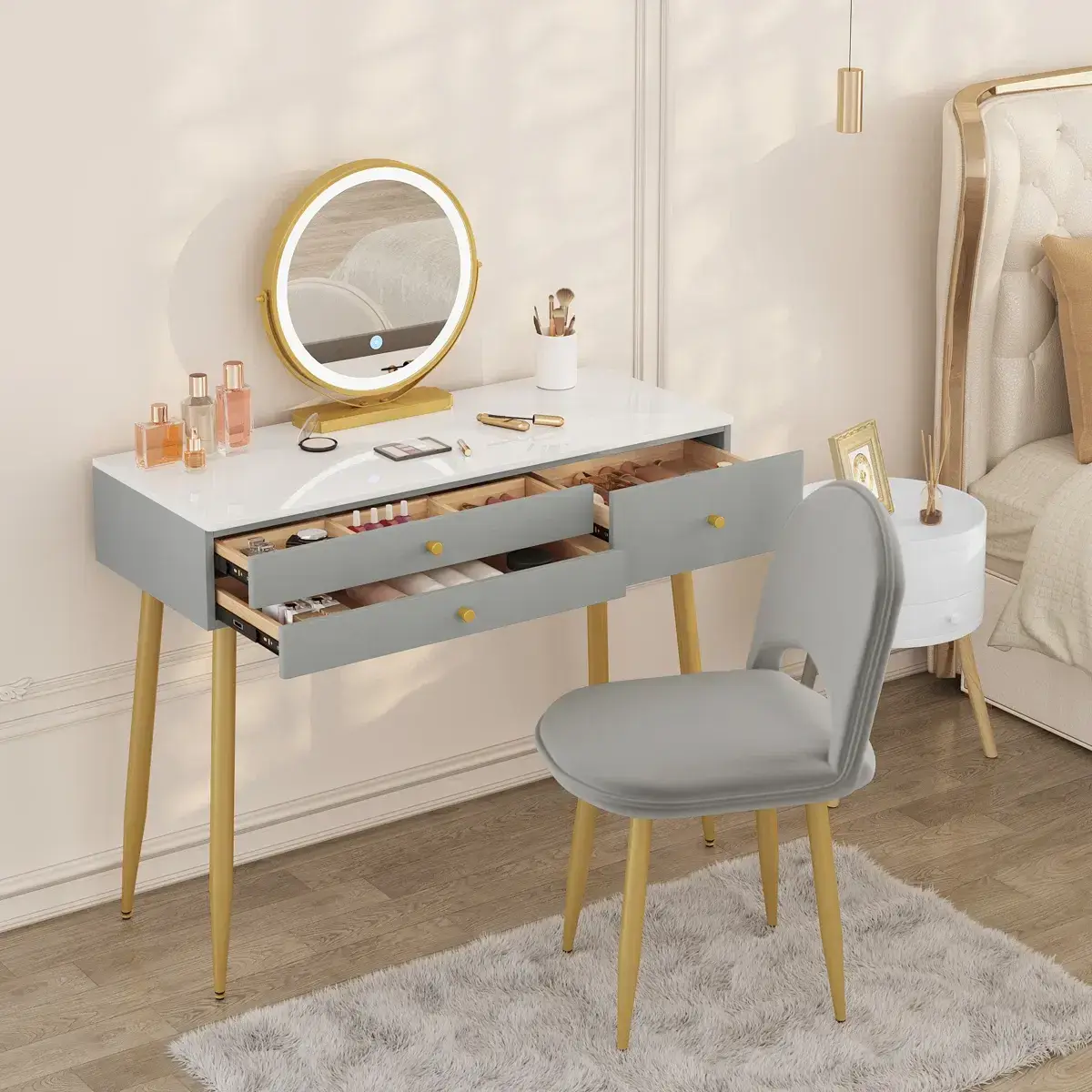 Metal Makeup Table Bedroom Furniture Wholesale - Yifan Furniture 5