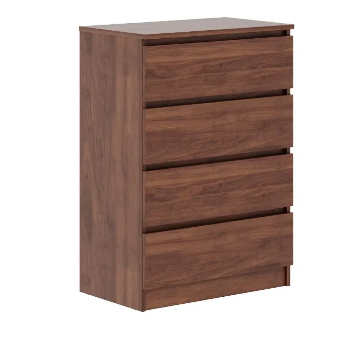 Walnut color modern style 5 drawers chest of drawer with big storage for bedroom livingroom 1