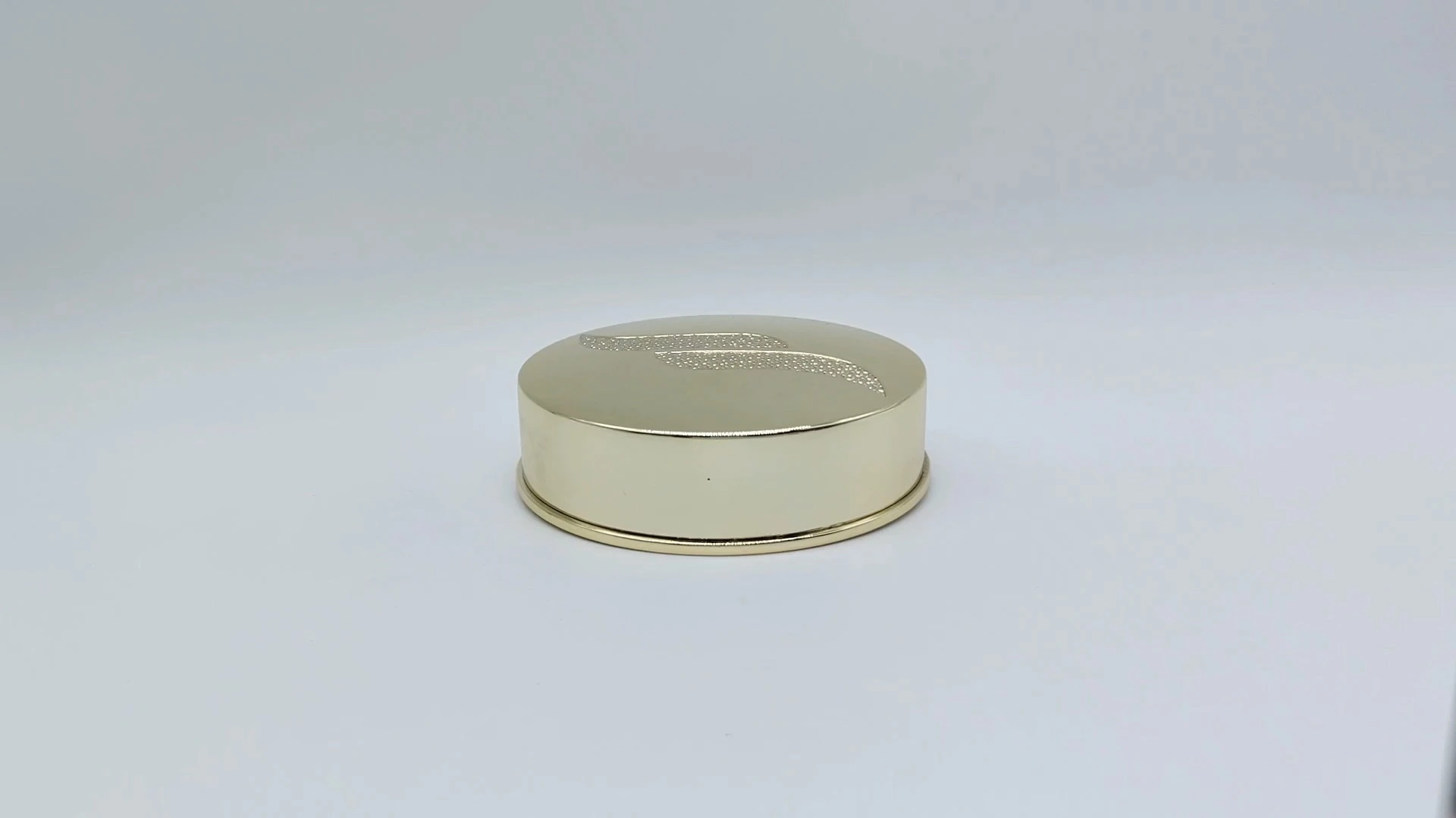 Wholesale Elegant Round Makeup Powder Compact Case powder blusher Luxury Container 1