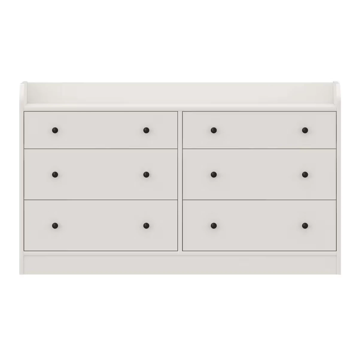 Commode blanche personnalisée à 6 tiroirs avec grand espace de rangement pour le salon 1