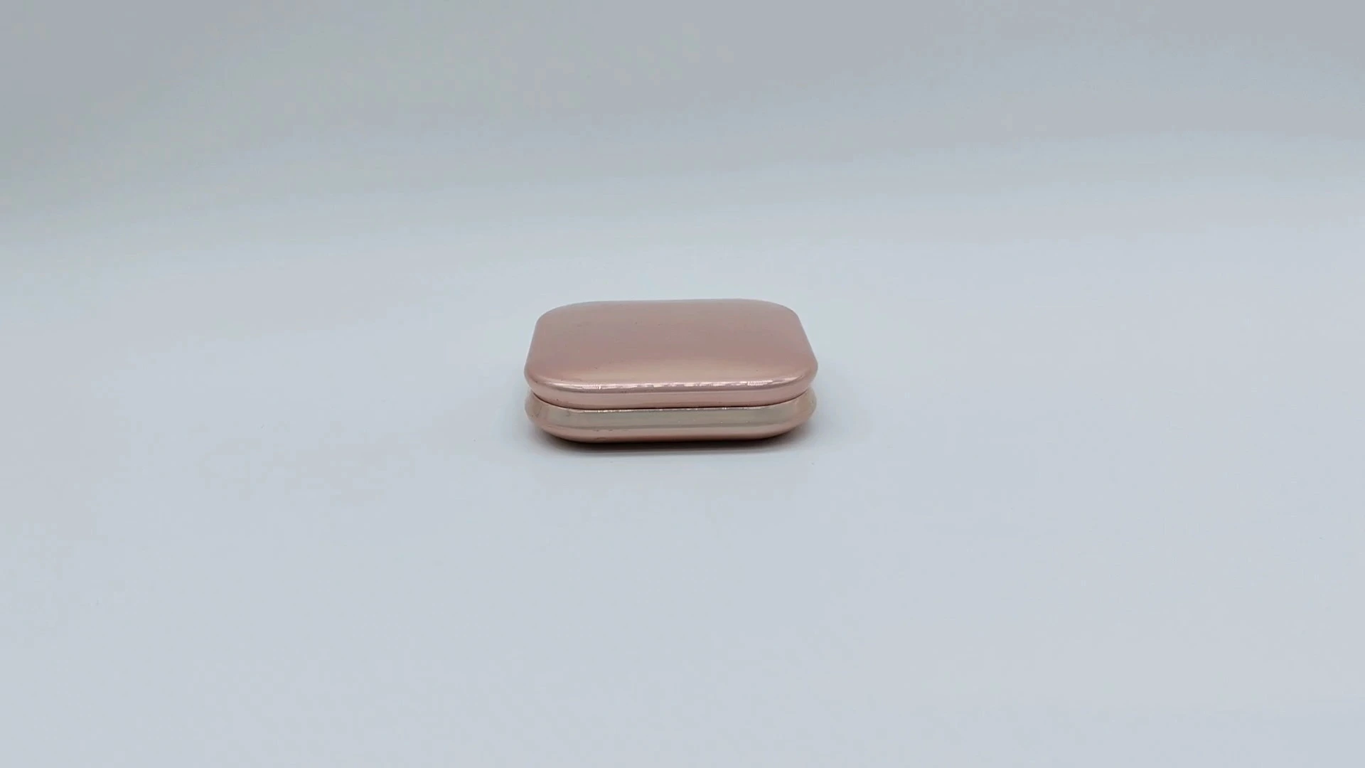 Customized logo Square rose gold empty powder cosmetics packaging compact powder box 1