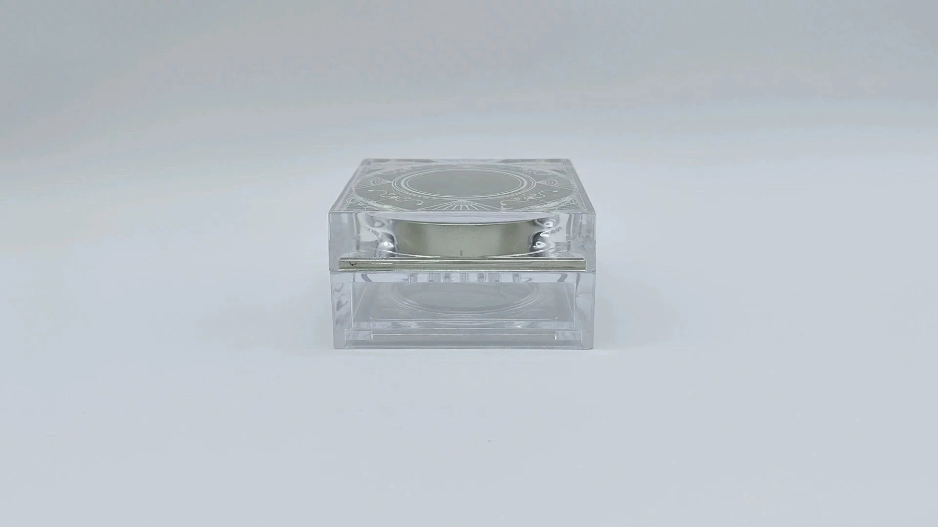 Luxury customized logo 15g 30g 50g square acrylic skin care cream can foundation make-up box 1