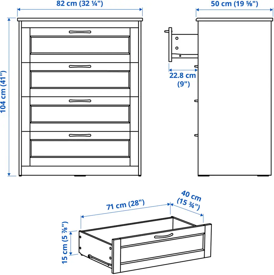 Narrow Chest of Drawers Bedroom Furniture Wholesale - Yifan Furniture 7