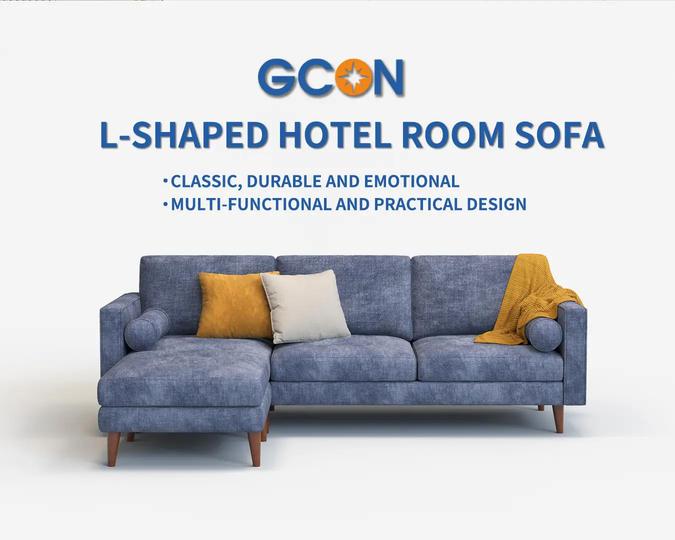 Gcon GS-9071L reasonable price high quality fabric L shape sofa couch sets 1